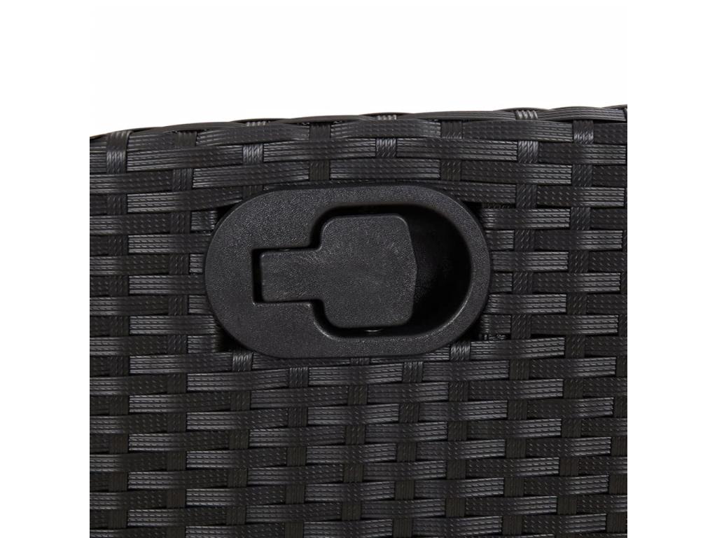 Ensemble à manger de jardin 9 pièces coussins noir résine tressée KPDD85896