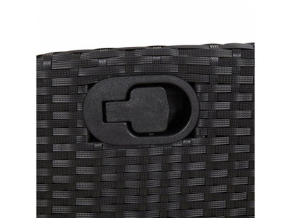 Ensemble à manger de jardin 9 pièces coussins noir résine tressée KPDD85896