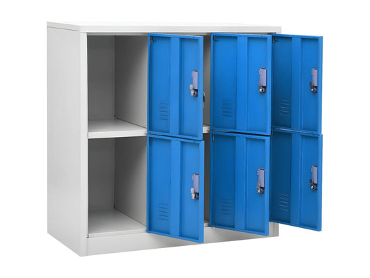 Armoire à casiers Gris clair et bleu 90x45x92.5 cm Acier YIMD65269