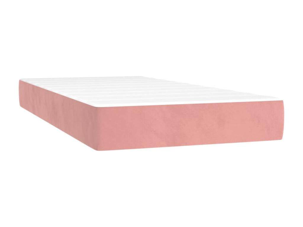 Lit à sommier tapissier avec matelas Rose 200x200 cm Velours LAWA48859