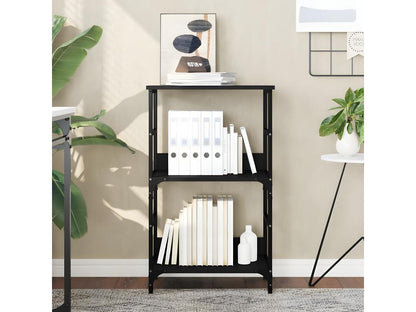 Bibliothèque noir 50x33x82 cm bois d'ingénierie CCCC02821