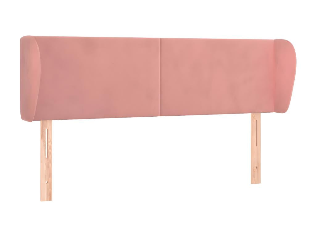 Tête de lit avec oreilles Rose 147x23x78/88 cm Velours TRGK72322