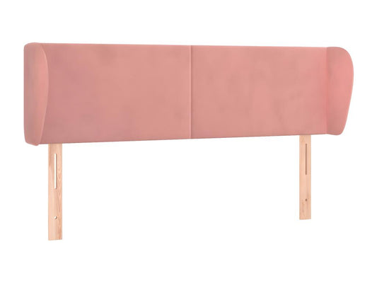 Tête de lit avec oreilles Rose 147x23x78/88 cm Velours TRGK72322