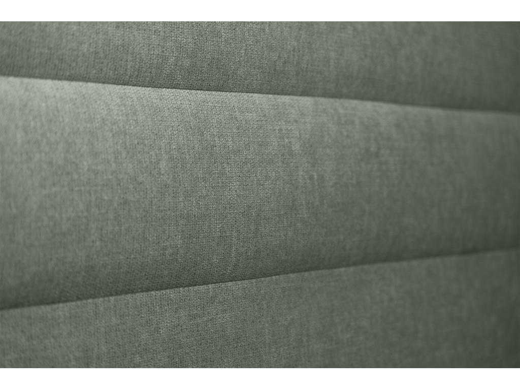 Tete de lit Lignes Tissu Vert L 200 cm - Ep 10 cm rembourré XIBC86662