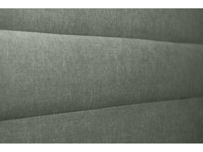 Tete de lit Lignes Tissu Vert L 200 cm - Ep 10 cm rembourré XIBC86662