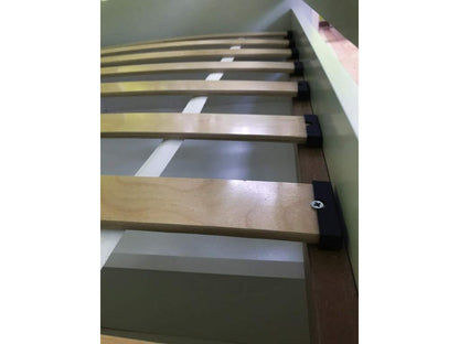 Lit enfant rose avec sommiers et barrière de sécurité amovible Artigeo-Matelas mousse-70x140-Tiroirs Avec tiroir XZBF03111