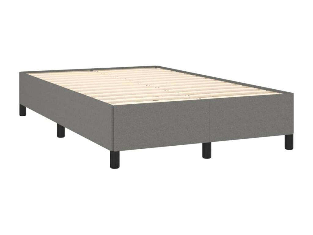 Sommier à Artigeo de lit avec matelas gris foncé 120x190cm tissu TBZW83822