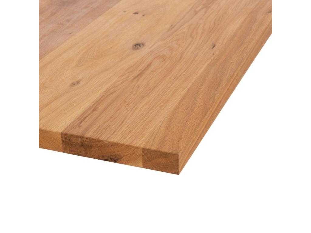 Table U droit 200 cm en chêne SQUV53442