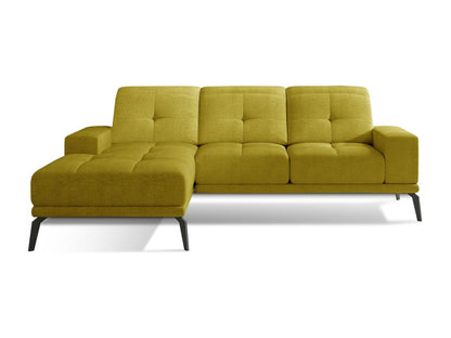 Canapé d'angle gauche 5 places tissu jaune Torpille 265cm EIXJ41988