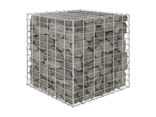 Lit surélevé Chezlova à gabion Fil d'acier 60x60x60 cm NDFU56601