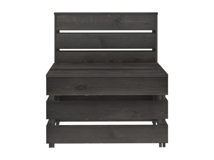 Salon de jardin 3 pièces Bois de pin imprégné de gris URCR92463