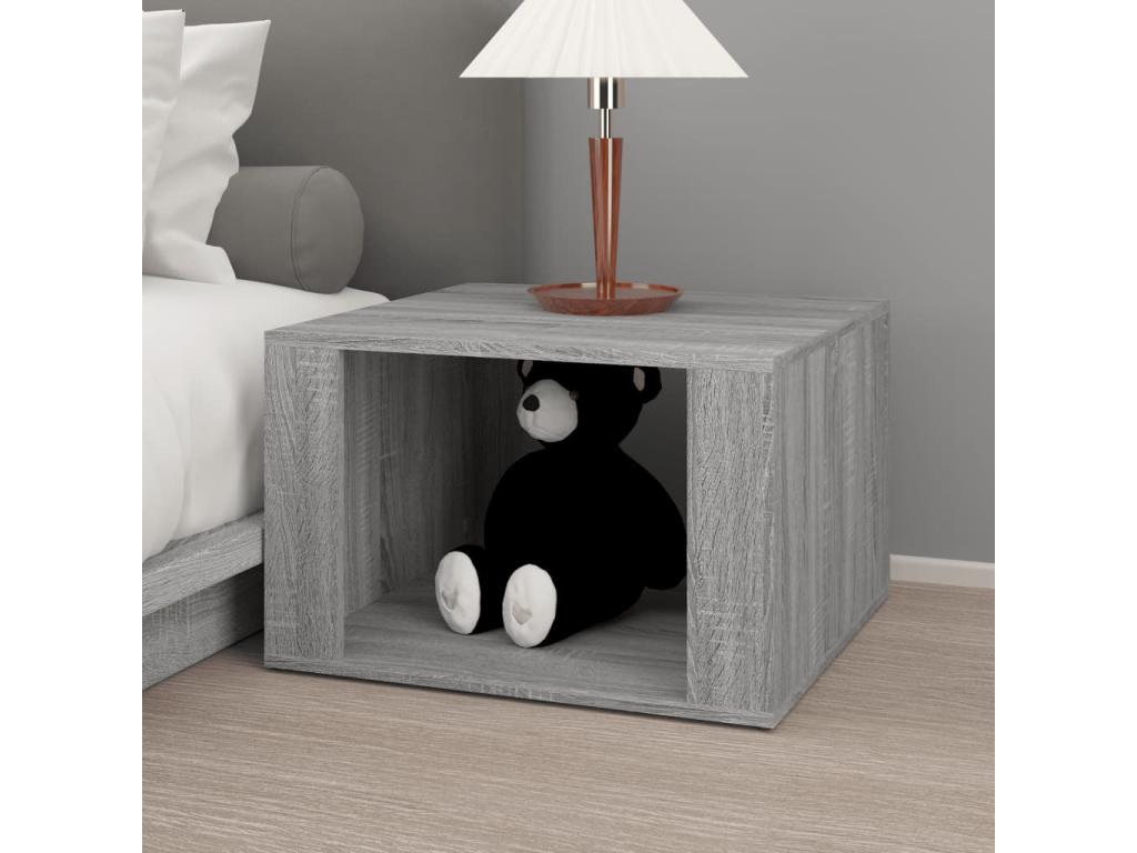 Table de chevet Artigeo gris 57x55x36 Bois d'ingénierie ODTR01980