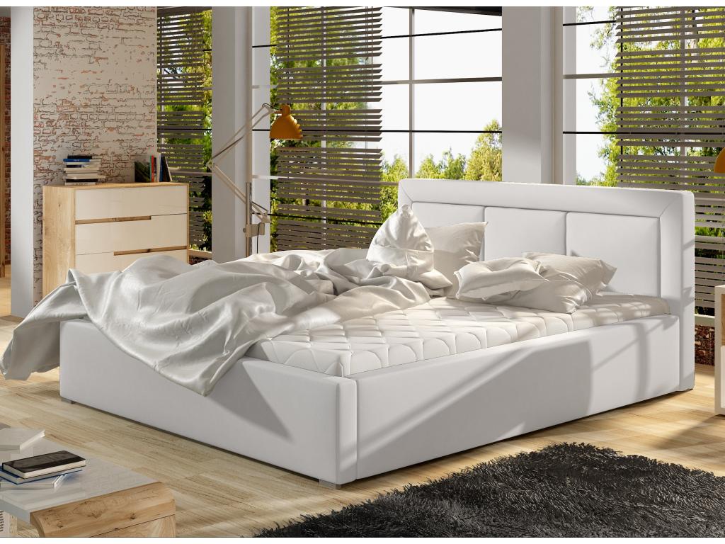 Lit coffre simili cuir blanc grand carré capitonné Artigeo - 4 tailles-200x200 YANI42960