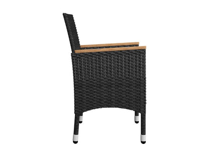 Ensemble de salle à manger de jardin 3 pcs Noir 45 HXUG51771