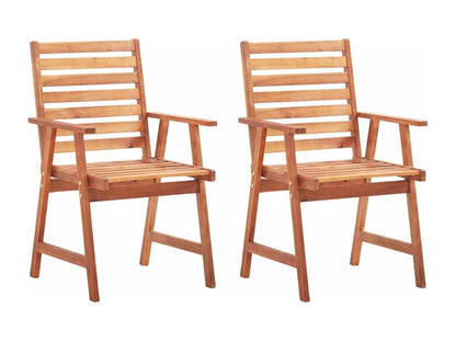 Chaises à manger d'extérieur lot de 2 et coussins Artigeo massif MWRY03754