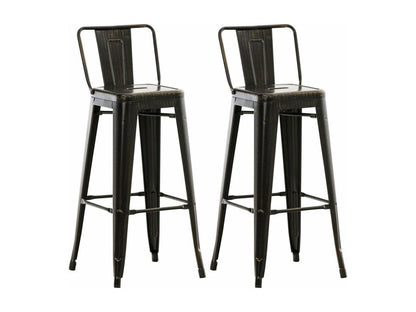 Lot de 2 tabourets métal argentée 44x43x96 cm TDB10136 VRRG67748