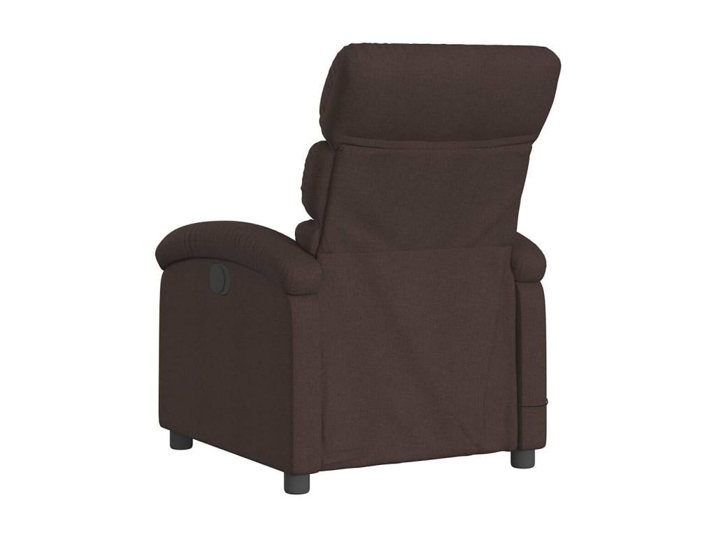Fauteuil massant inclinable électrique Marron foncé Tissu USNU42766