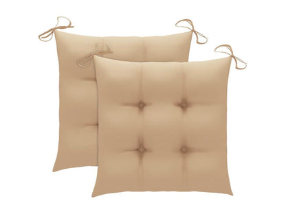 Chaise à bascule avec coussin beige Bois de teck solide RJCH64109