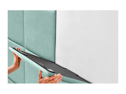 Chezlova Tête de lit tapissée en tissu Aqualine composée de panneaux de lit autocollants interchangeables pour chambre de luxe Vert Chezlova 160 cm  DNVL23026