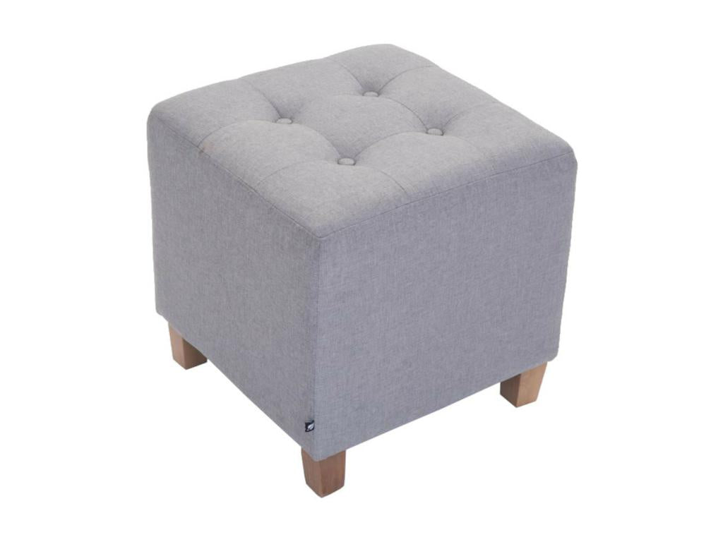 Lot de 2 Tabouret - Tissu / Bois - Gris clair - Chezlova YUDC96866