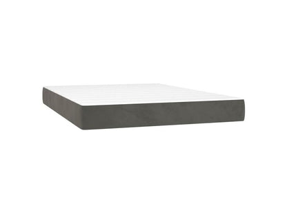 Sommier à Artigeo de lit et matelas Gris foncé 140x190 Velours GGIM80181