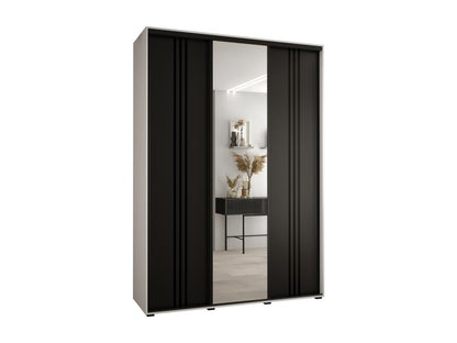 ARMOIRE Artigeo 7 À PORTES COULISSANTES 235.2/170/60 3 portes Blanc/Noir/Noir CBEM21856