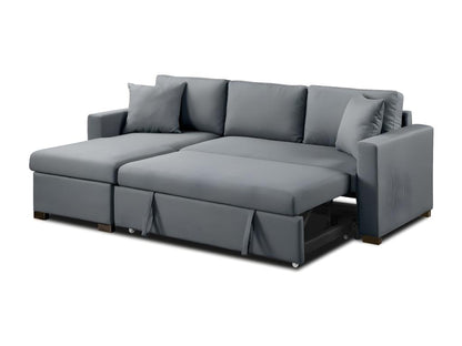 Canapé convertible d'angle 3 places méridienne 1970x1160x470 gris TSXC62932