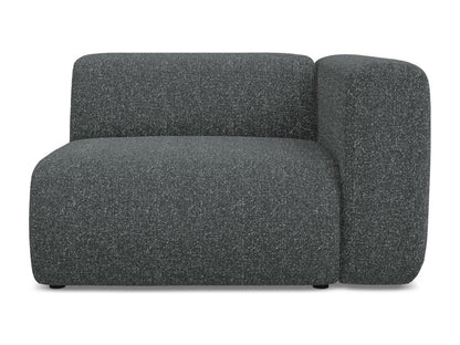 Module avec accoudoirs droit en tissu texturé - graphite - Artigeo PALO26173