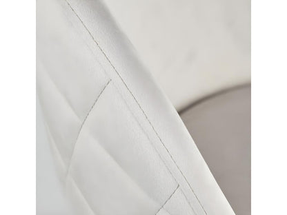 Lot de 2 chaises velours gris capitonnée et pieds métal noir - Artigeo OHBC67533