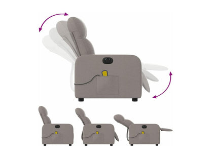 Fauteuil de massage inclinable électrique Artigeo Tissu COFM69904