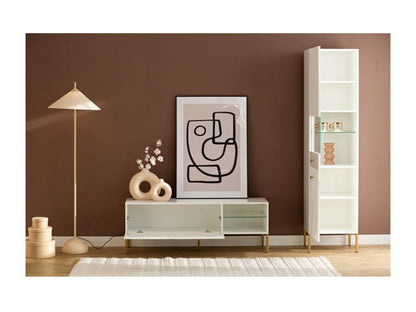 MEUBLE TV Artigeo - 135 CM Blanc - Doré DQOU75956