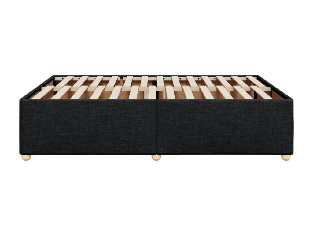 Cadre de lit sans matelas noir 140x190 cm tissu BHEH65487