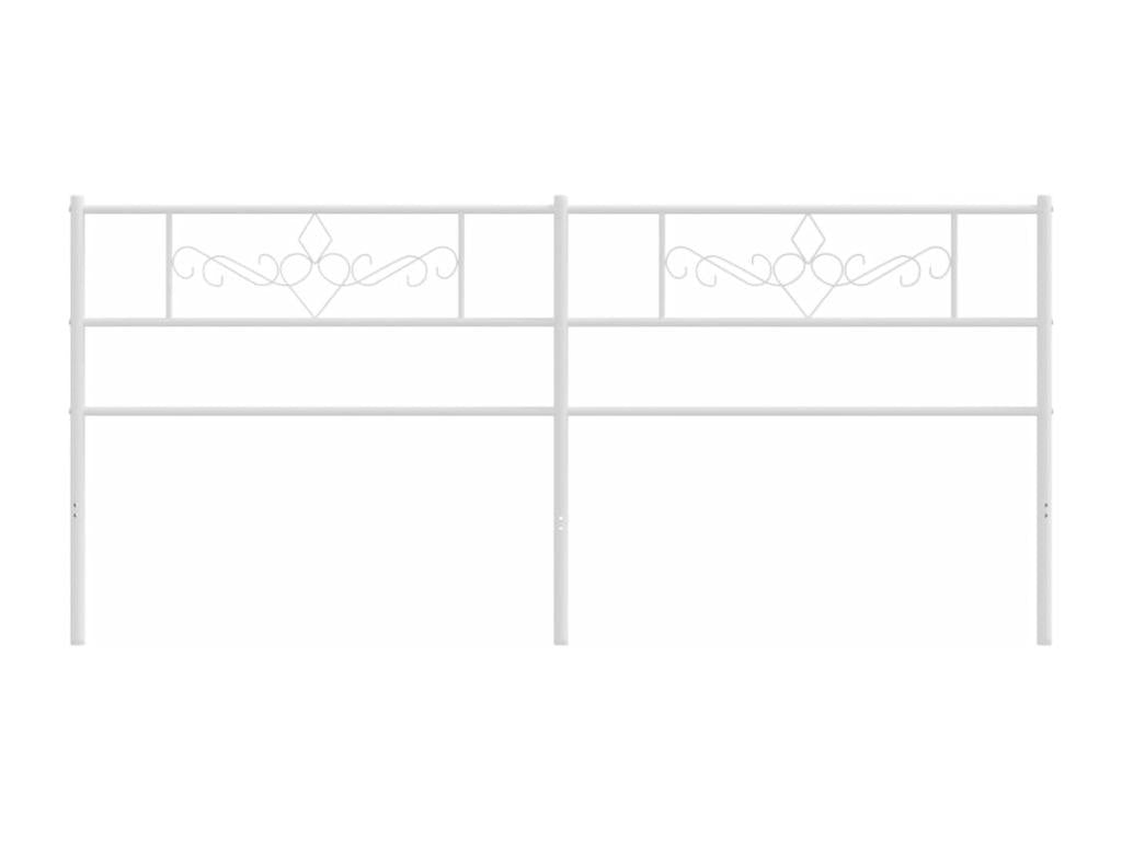 Tête de lit métal blanc 200 cm ETPP53642