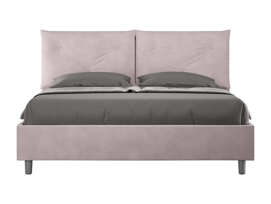 Lit avec sommier rembourré 160x210 microfibre Artigeo JJMG95515