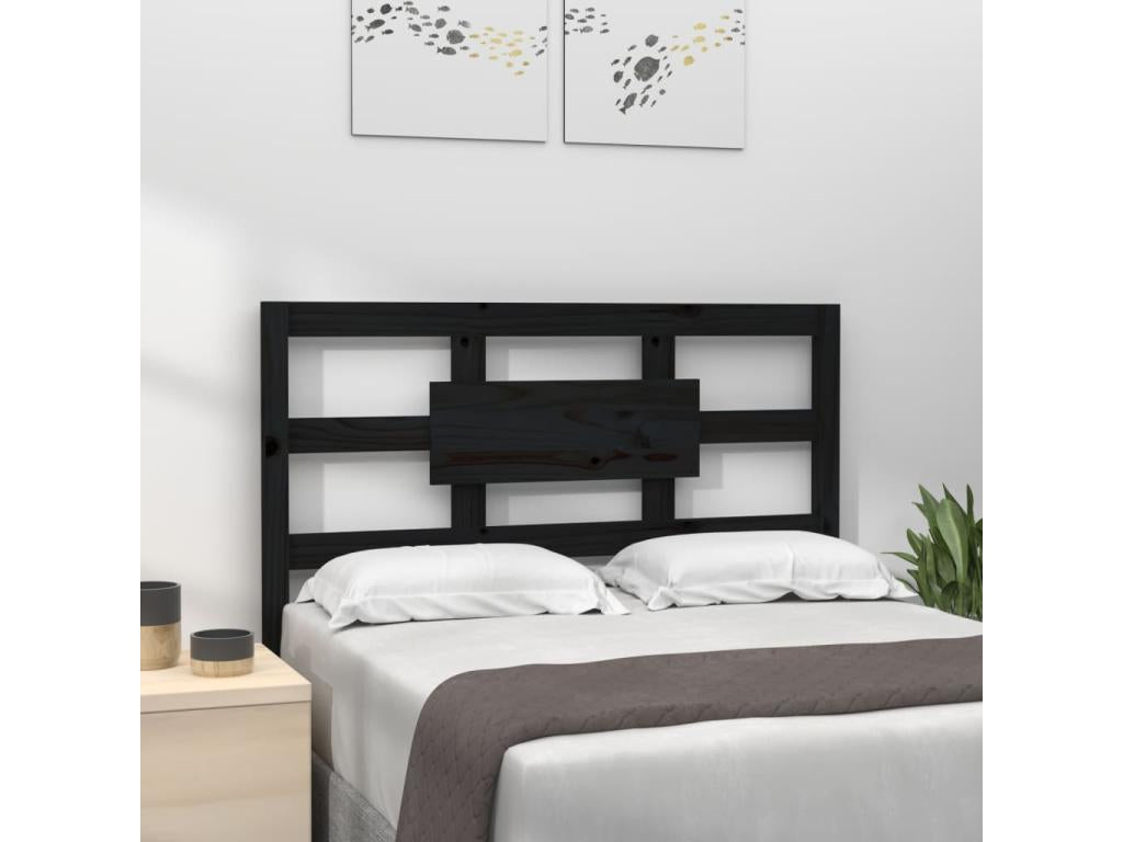 Tête de lit Noir 80.5x4x100 cm Bois massif de pin MRVV89953