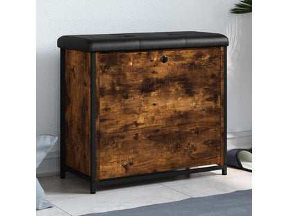 Banc à chaussures avec tiroir rabattable chêne fumé 62x32x56 WZMX95667
