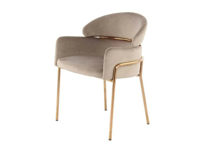 Chaise Design en Velours Artigeo / Rose Gold YAIV98613