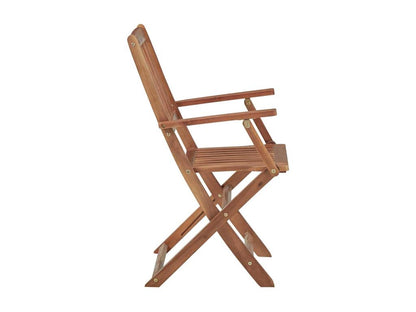 Chaises pliables de jardin lot de 2 avec coussins Bois d'Artigeo HJGX31667