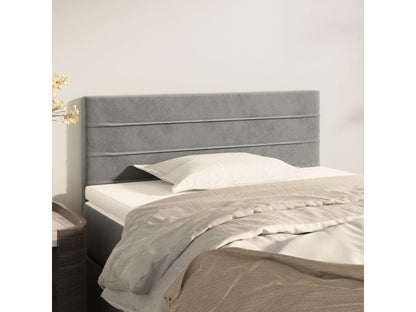 Tête de lit Gris clair 100x5x78/88 cm Velours PKPU76943