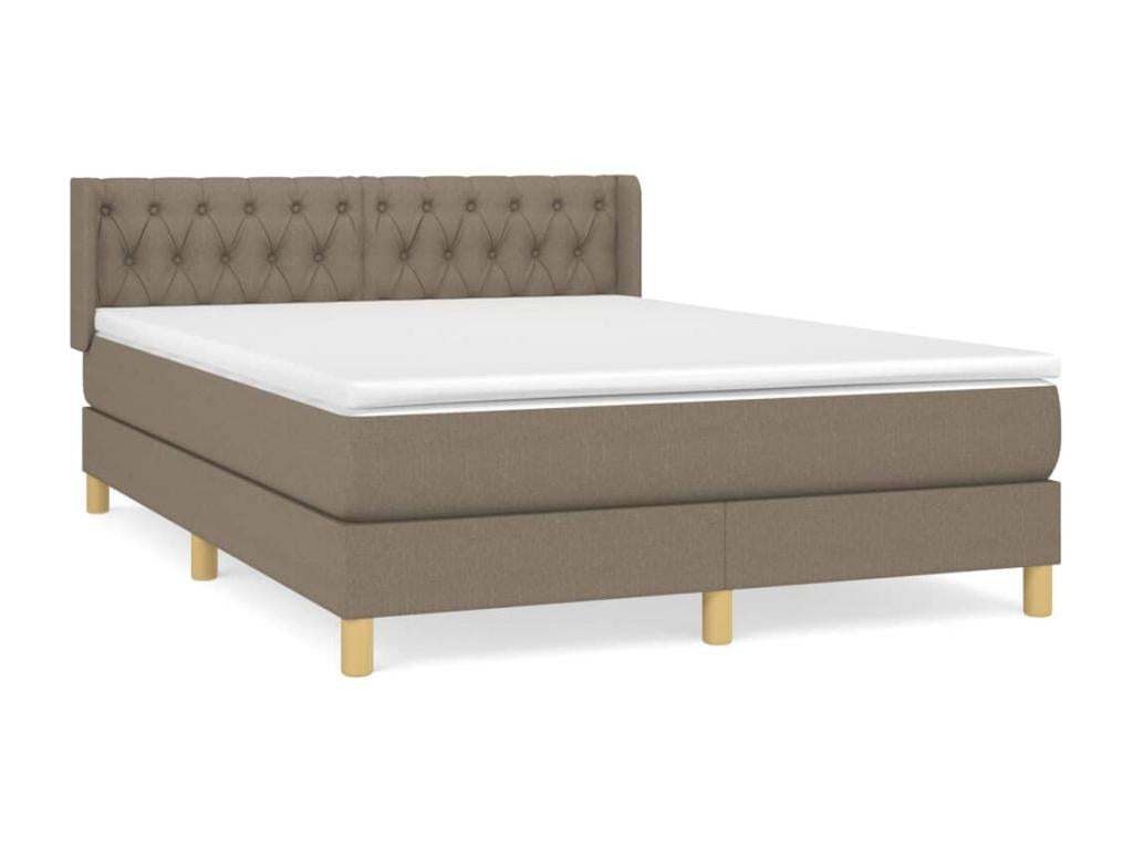 Lit à sommier tapissier avec matelas Artigeo 140x190 cm Tissu OTVF36244
