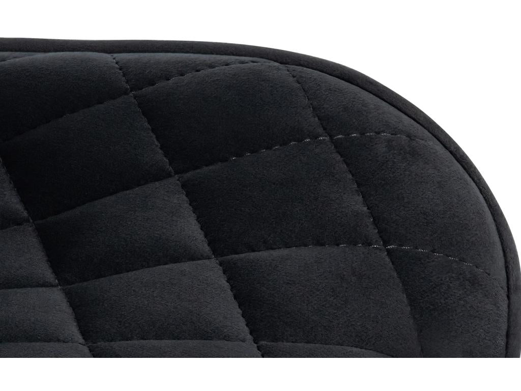 Lot de 2 Tabouret de bar - Velours / Métal - Noir - Artigeo DWIC35170