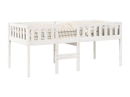 Lit pour enfants sans matelas blanc 90x200cm bois de pin massif EPRU44926