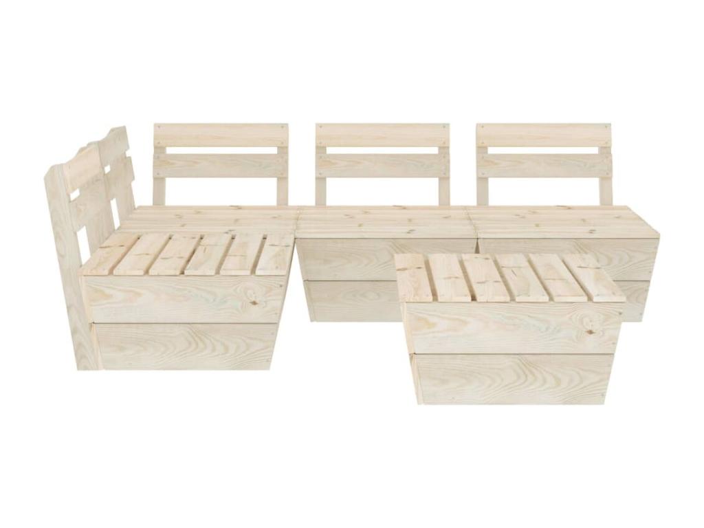 Salon de jardin palette 5 pcs Bois d'épicéa imprégné DZHC68499