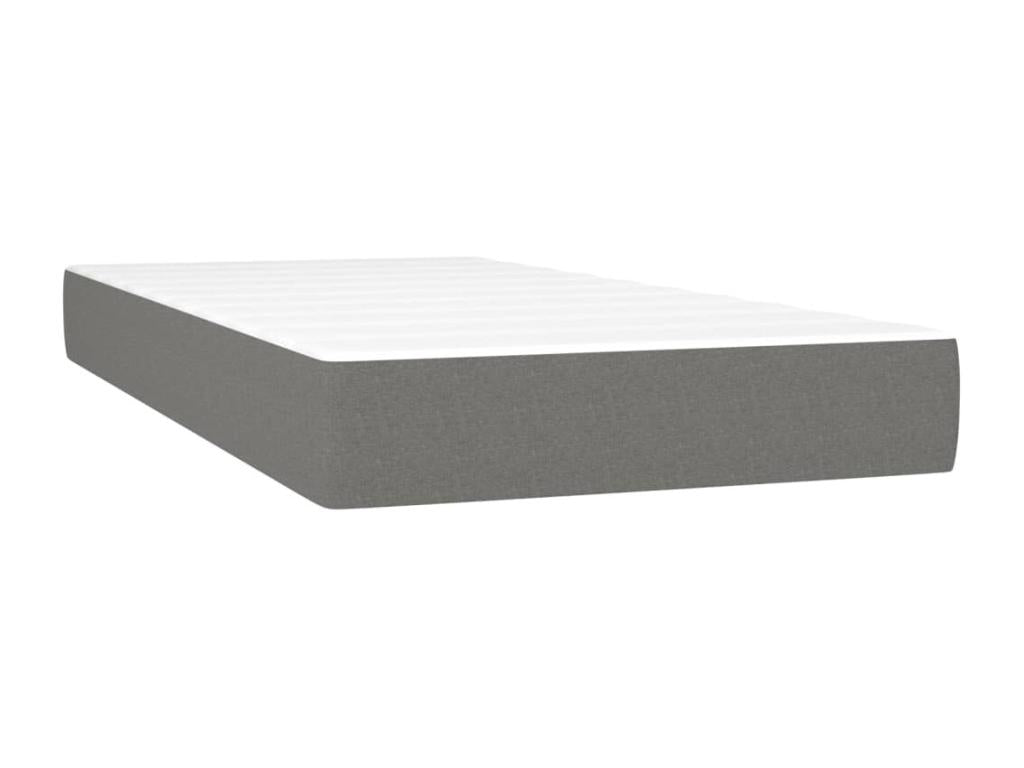 Sommier à Artigeo de lit avec matelas gris foncé 120x190cm tissu TBZW83822