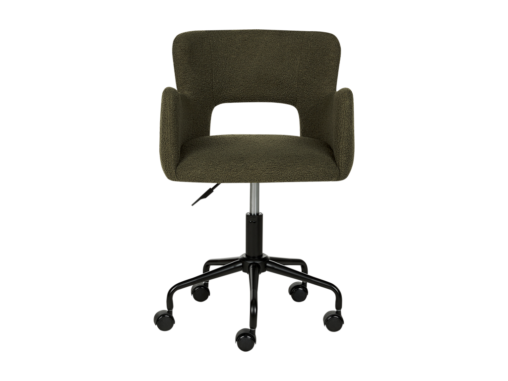 Chaise de bureau Artigeo Bouclé Vert foncé QGYA05321