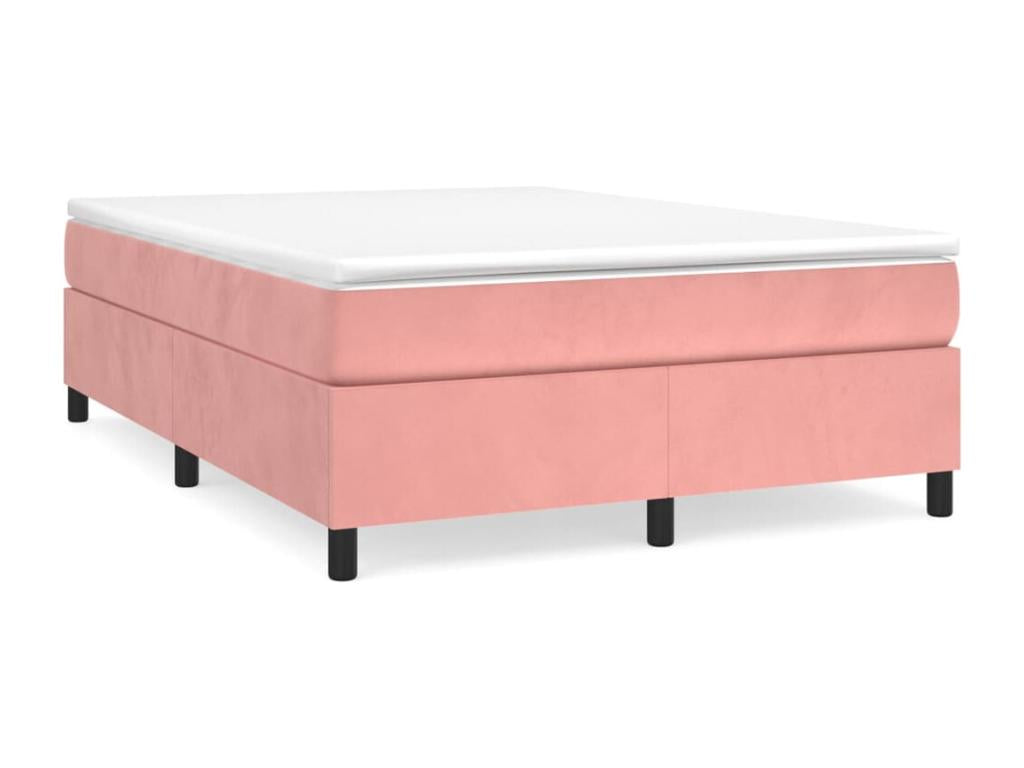 Cadre de lit sans matelas rose 140x190 cm velours ZZXD70310