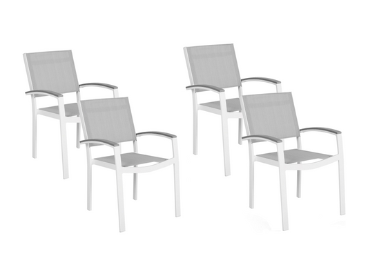 Lot de 4 chaises de jardin Artigeo Métal Gris LDDZ11332