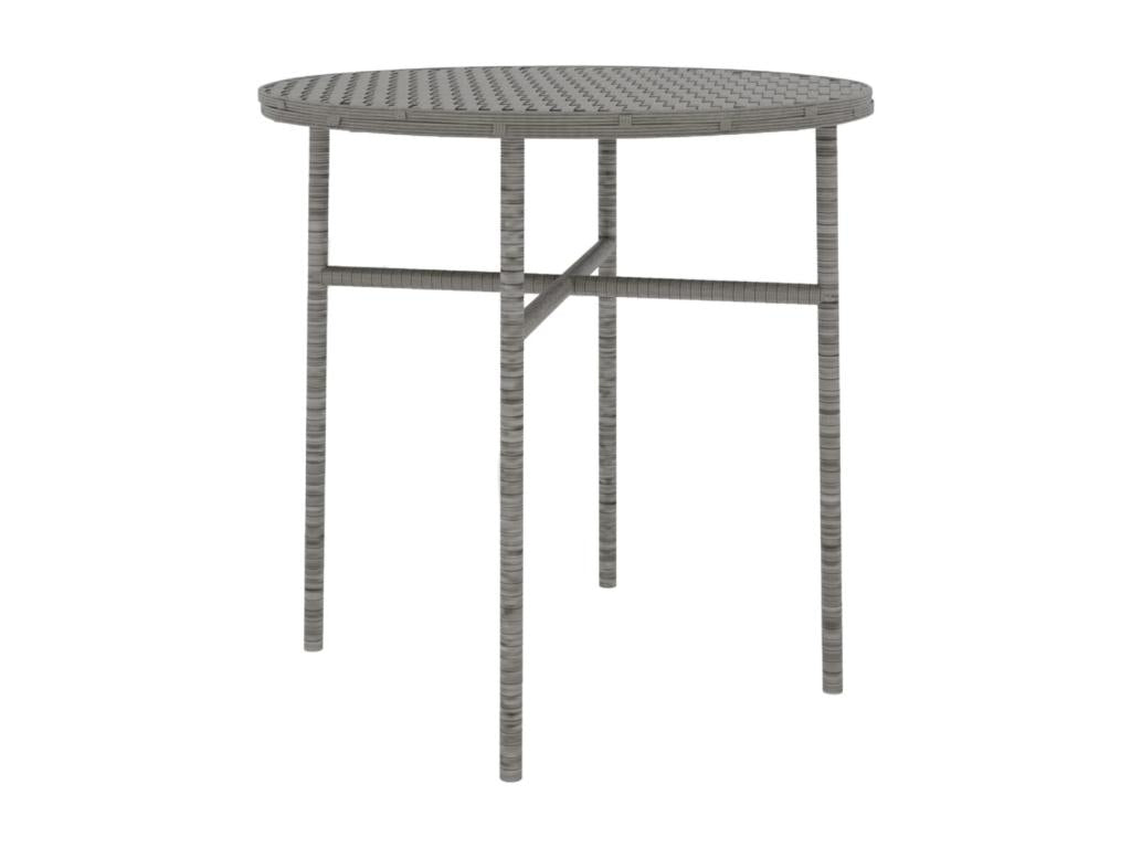 Ensemble à manger de jardin 3 pcs Résine tressée Gris XIZB89386