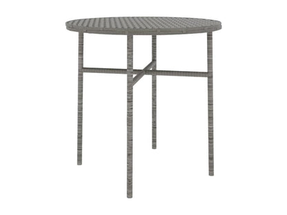 Ensemble à manger de jardin 3 pcs Résine tressée Gris XIZB89386