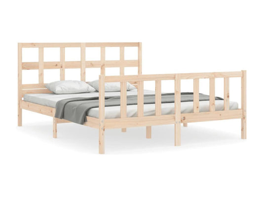 Cadre de lit sans matelas 160x200 cm bois massif de pin UUNF96701